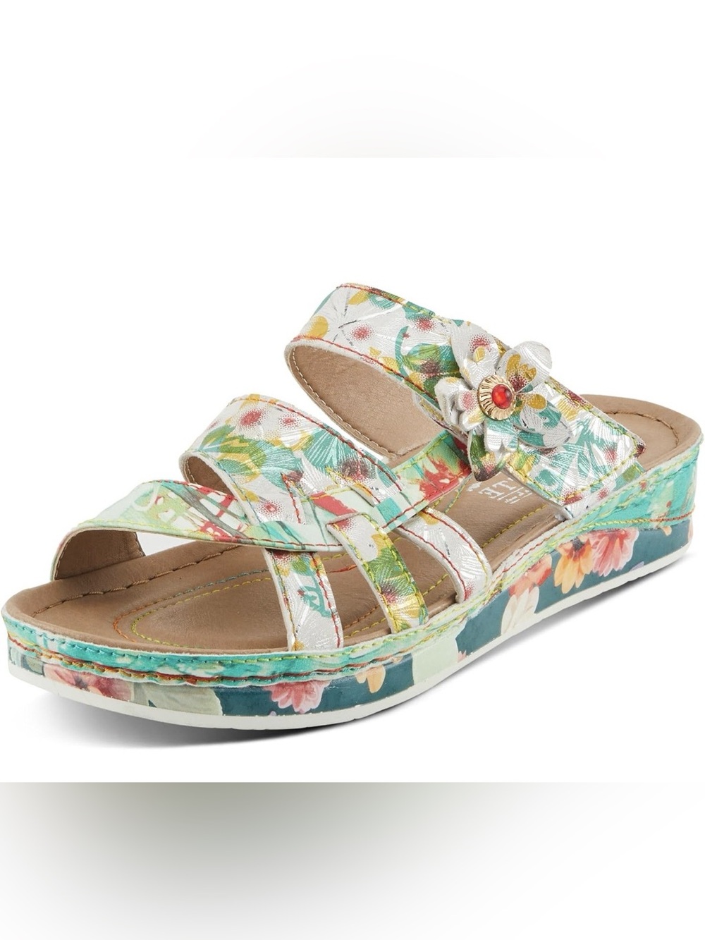 Spring Step L'Artiste Women's CAIMANALA Floral Slide Sandals